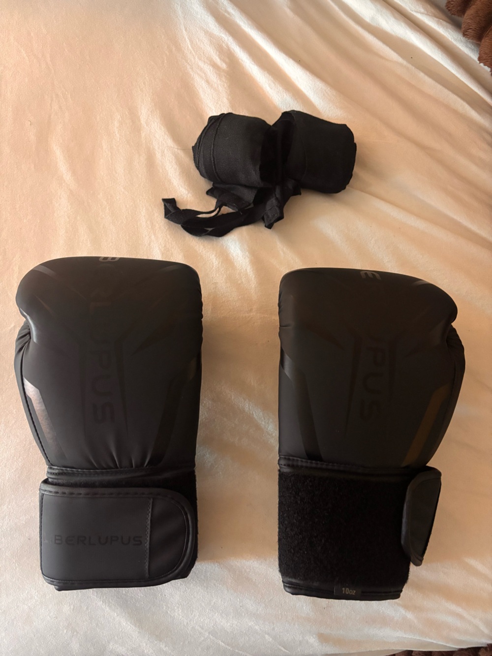 Black Boxing Gloves with FREE Wrist Wraps